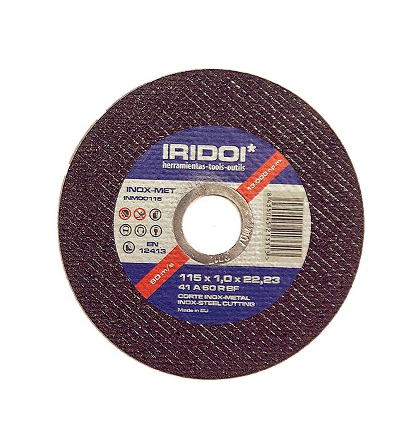 Disco corte metalIXST estandar superfino Ø115x1mm (Paq. 10 UDS)-Iridoi