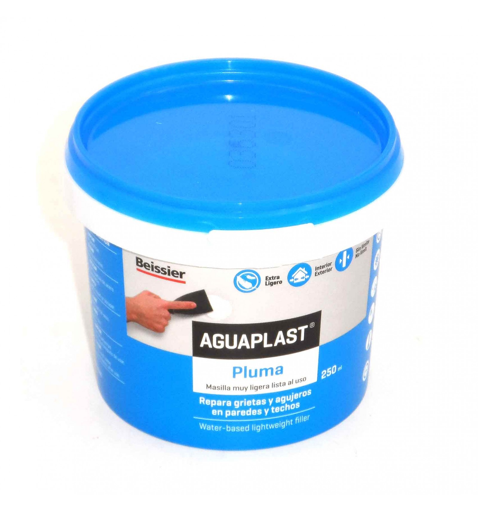 Masilla ligera lista al uso Aguaplast Pluma (tarro 250ml) - Beissier